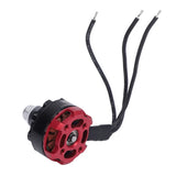 Brushless motor with red housing and black wiring harness, 3-wire connector