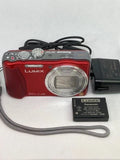 Panasonic Lumix DMC-TZ30 Compact Camera Red with Battery & Accessories Used