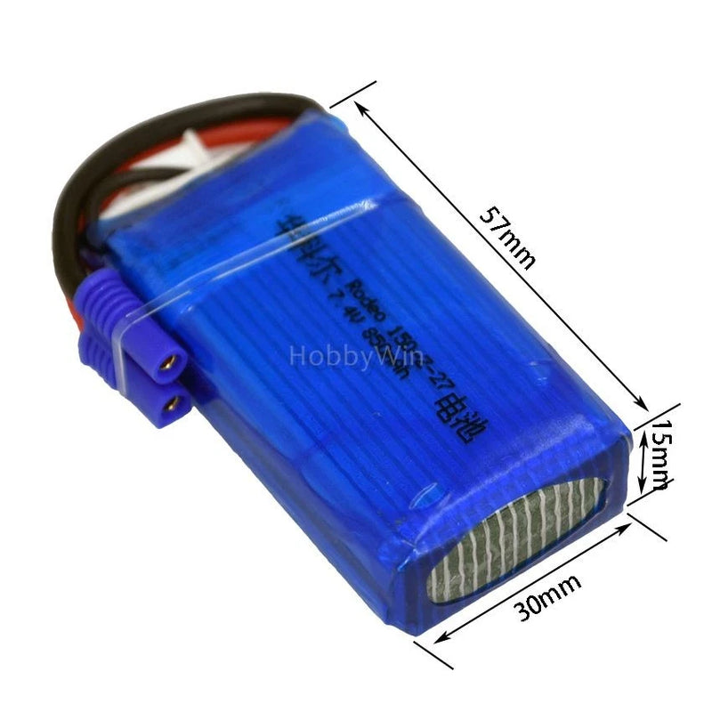 7.4V 2S 850mAh 30C LiPO Battery EC2 plug fit Walkera F150 Drone / Rodeo 150-Z-27 Battery