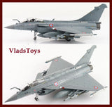 Hobby Master Rafale C fighter jet model, gray with French roundels, dual-angle view