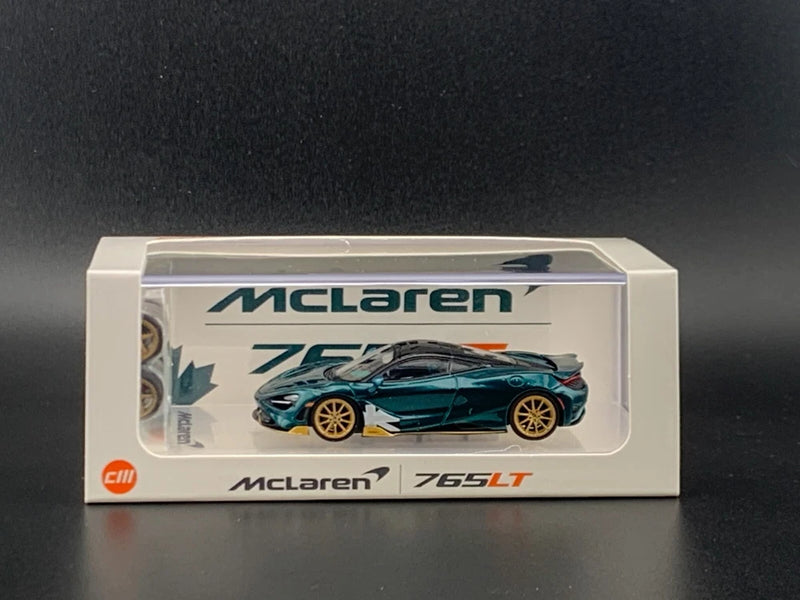 CM Model McLaren 765LT Metallic Green with Black Top 1/64