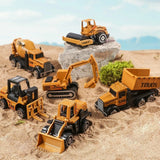 6pcs Alloy Engineering Construction Vehicle Toys Excavator Digger Model Kid Gift