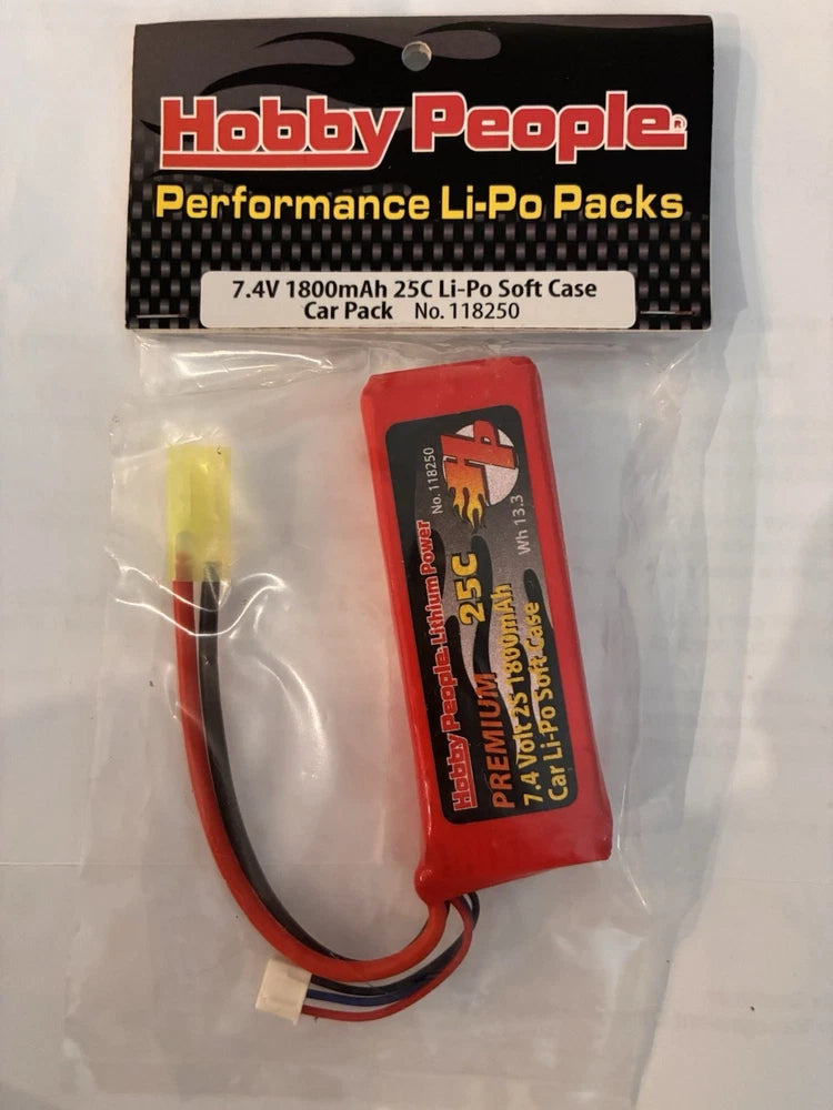 Hobby People Performance Li Po Packs 7.4V 1800mAh 25C Li-Po Soft Case Battery Battery