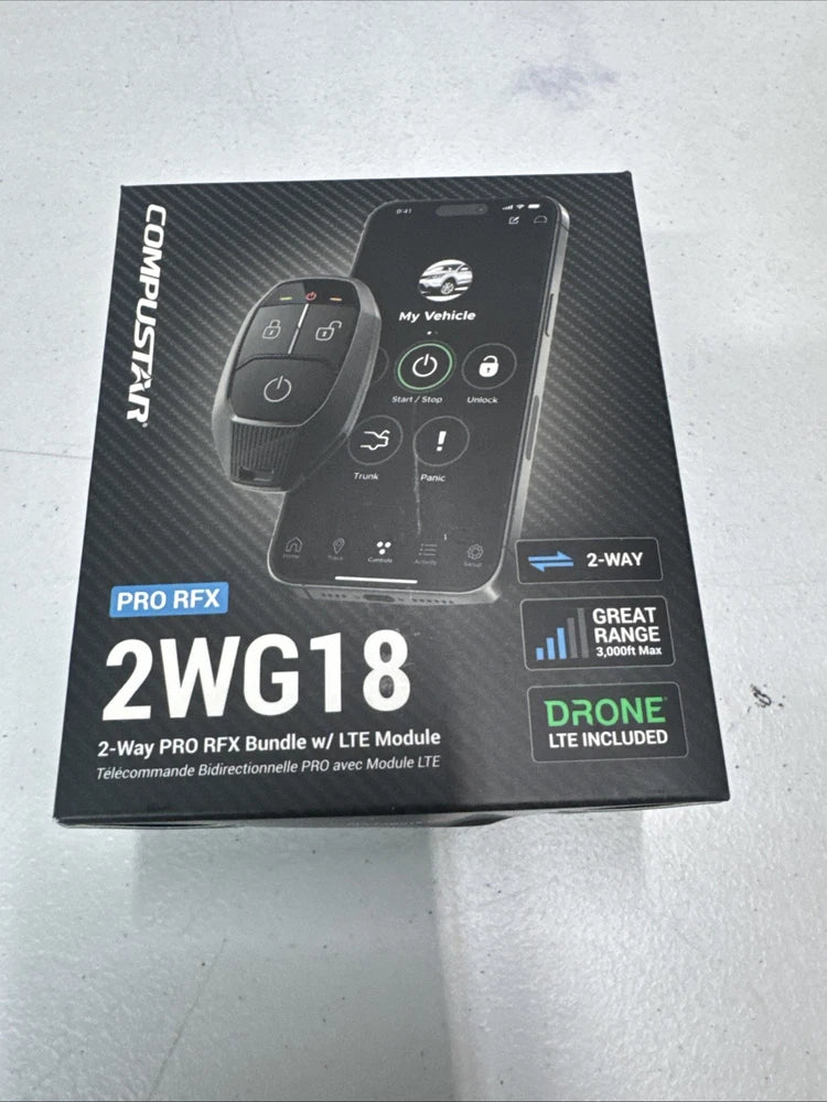 Compustar Pro RFX-P2WG18-FM 2-Way Remote Kit With Drone Module Brand New Upgrade