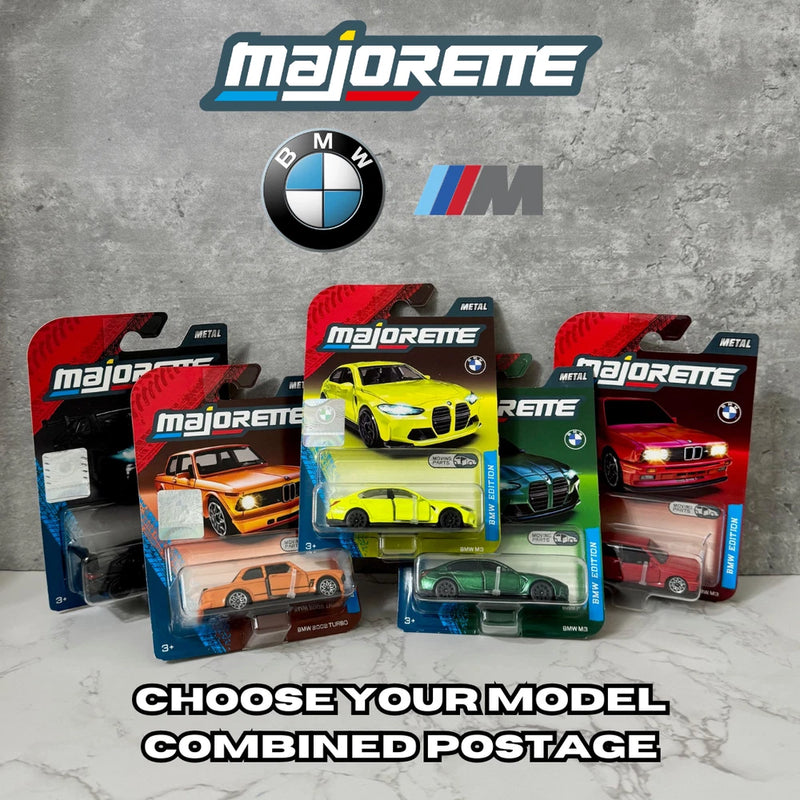 Majorette BMW Series die-cast car model set, multiple boxed vehicles included