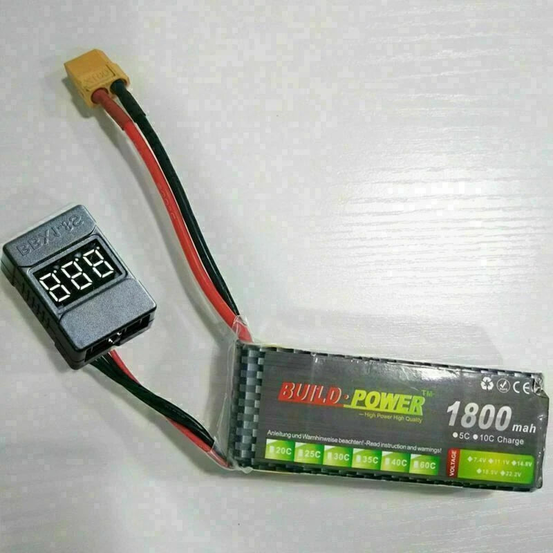 Lipo Battery Low Voltage Tester BBX1-8S Buzzer Alarm LED Indicator Checker BSH