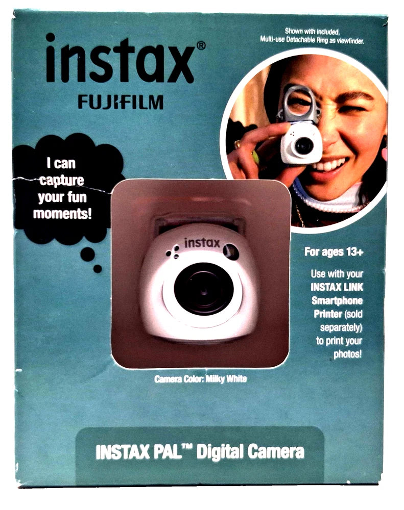 Fujifilm INSTAX PAL Digital Camera & App Features Bluetooth Milky White New