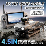 8K GPS Drone w/ Touchscreen Controller, 5G FPV, Dual Battery, Auto Return