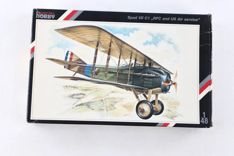Special Hobby 1:48 SPAD VII C1 model kit box with aircraft artwork