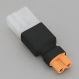 Tamiya male to XT30 female jack adapter, black with orange connector ends