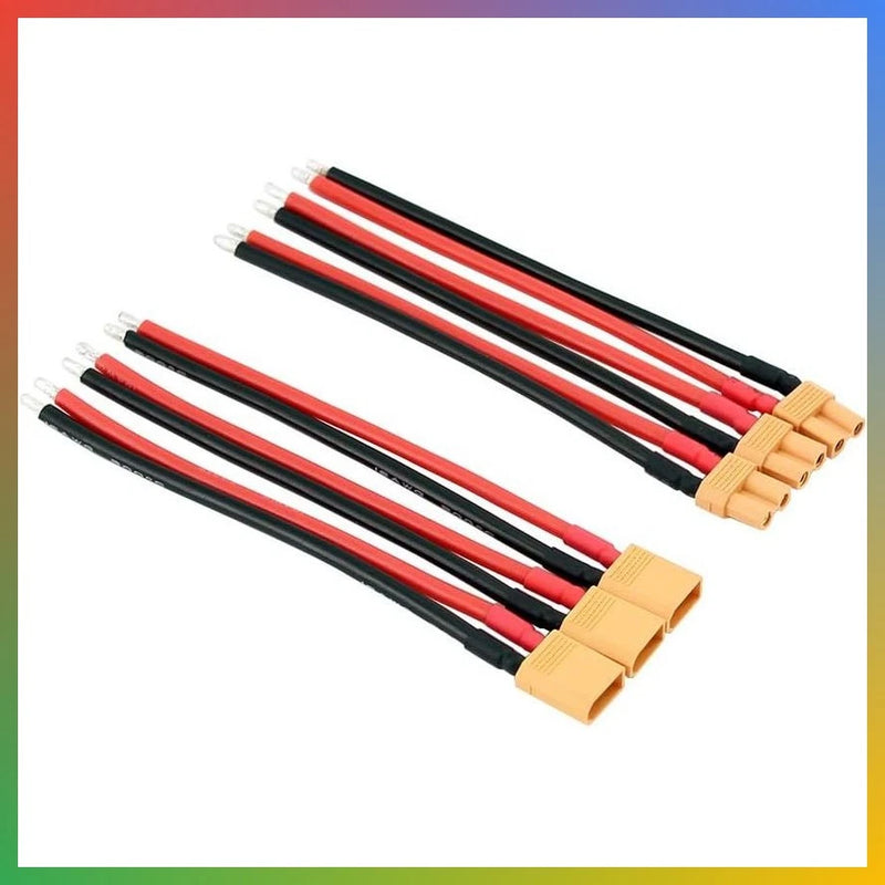 XT30 Connector 3 Pairs Male Female 16AWG Silicone Wire 10cm RC Lipo Battery FPV Battery
