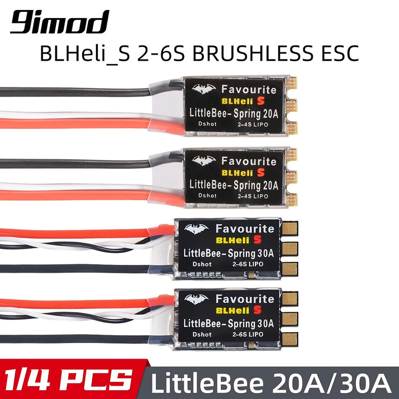 20A 30A Brushless ESC LittleBee BLHeli_S 2-6S for RC FPV Drone Mulitshot DSHOT
