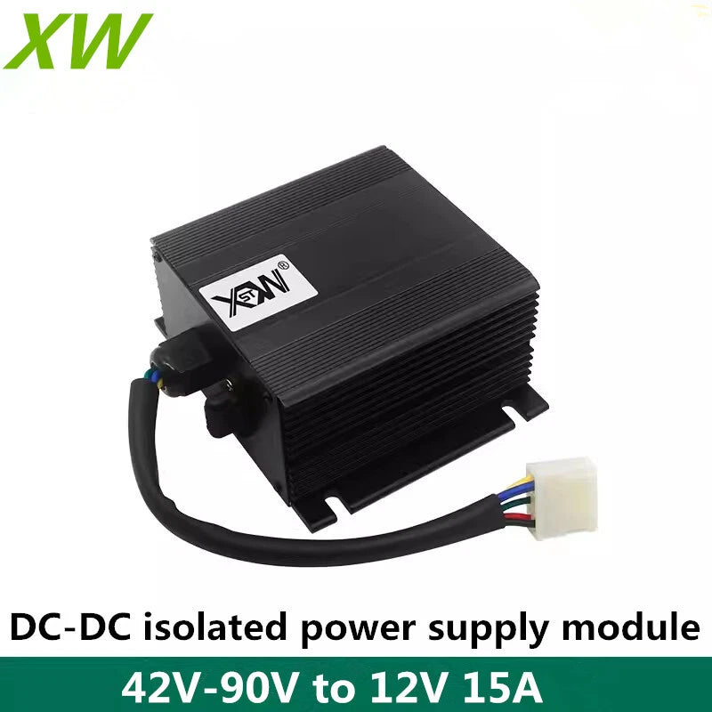 42V-90V to 12V 15A DC-DC Isolated Power Converter Step-down Module 48V60V72V-12V