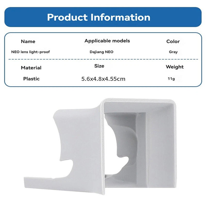 Gray plastic anti-glare lens hood sunshade for camera drone lens