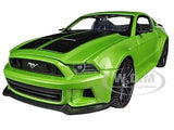 2014 FORD MUSTANG "STREET RACER" GREEN 1/24 DIECAST MODEL CAR BY MAISTO 31506