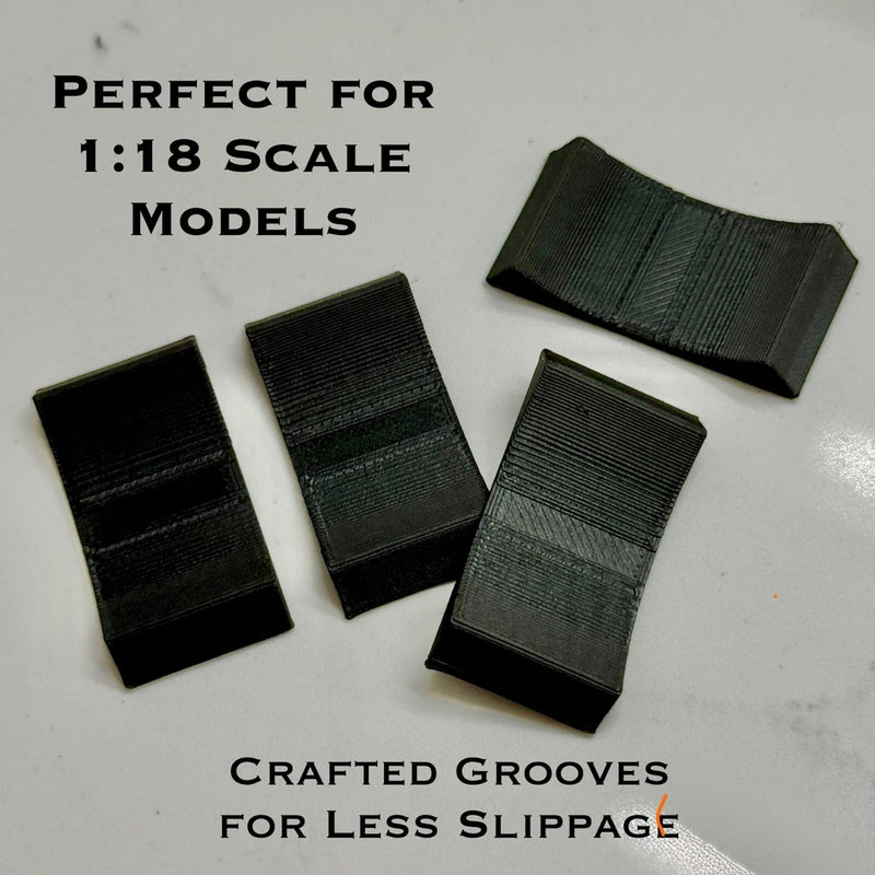 1/18 Scale Wheel Stopper Chocks Tire Block Stop Roll For Diecast Cars | 4 Piece