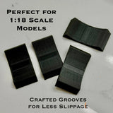 1/18 Scale Wheel Stopper Chocks Tire Block Stop Roll For Diecast Cars | 4 Piece