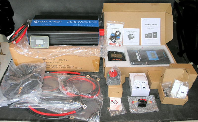 3000W Inverter With USB ACOPower Solar Power Sytem  - MY40 MT50 and Cables