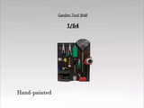Diorama 1/64 Garden Tool Wall Model Garage Trash Can Car Repair Scene Display