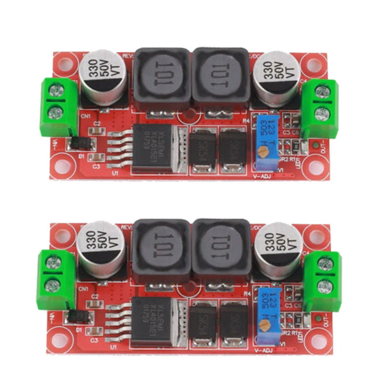 2pcs DC-DC Step-Down Power Module 5A High Current 5V-38V to 1.25-32V Converter