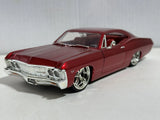 JADA BTM 1967 CHEVY IMPALA RED 1:24 DIECAST MODEL CAR NEW NO BOX