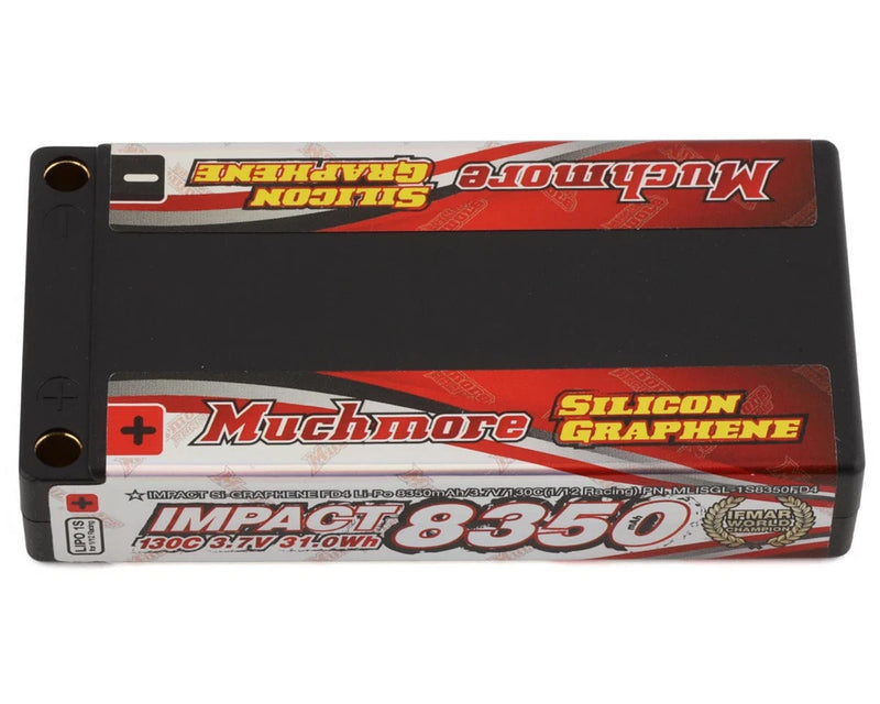 Muchmore Impact FD4 1S 1/12 LiPo Battery Pack 130C (3.7V/8350mAh) w/4mm Bullets Battery