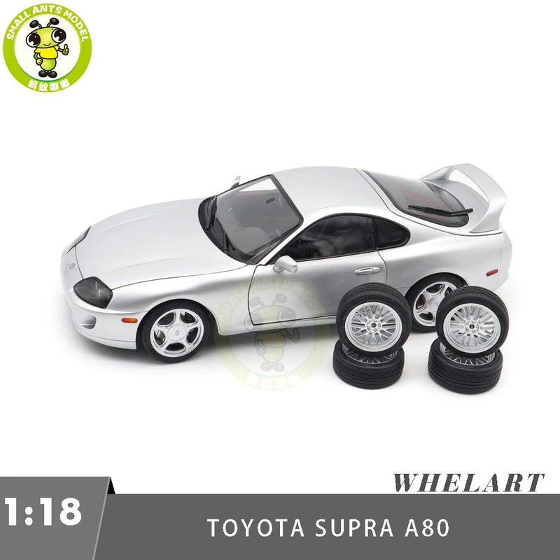 1/18 Whelart Toyota Supra A80 LHD Silver Diecast Model Car Gifts For Friends