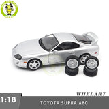 1/18 Whelart Toyota Supra A80 LHD Silver Diecast Model Car Gifts For Friends