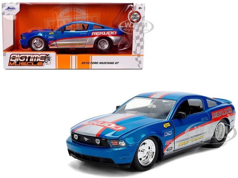 2010 FORD MUSTANG GT "REKUDO" BLUE 1/24 DIECAST MODEL CAR BY JADA 36609