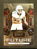 Gold foil football rookie card featuring De'Von Achane Future (Dolphins)