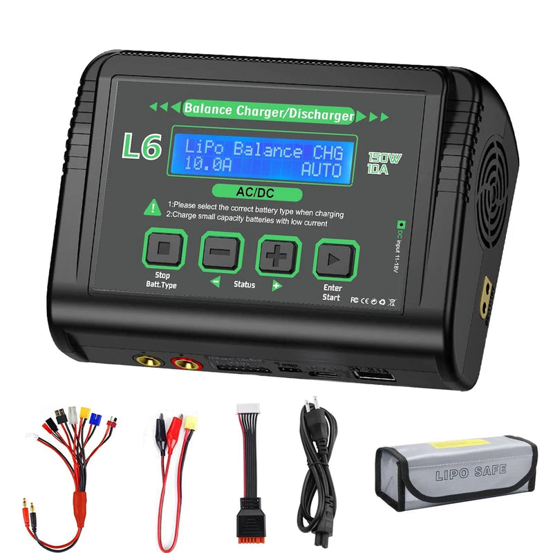Lipo Battery Charger 150W 10A RC Battery Charger, Balance Fast Charger Discha... Battery
