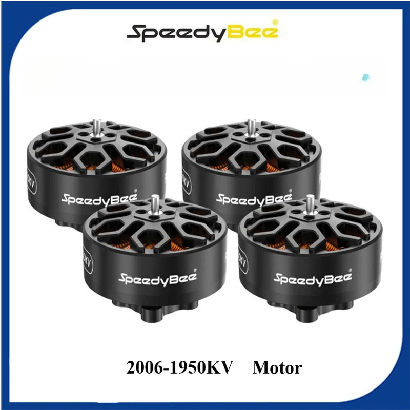SpeedyBee 2006 1950KV FPV motors, four black motor housings with cooling holes