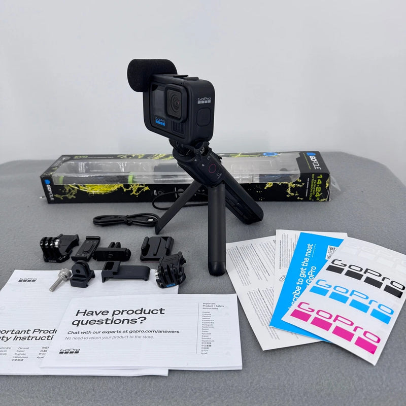 GoPro action camera creator bundle with light, handle mount, and accessory kit