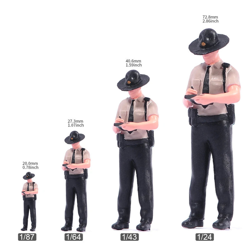 1/24 1/43 1/64 1/87 Miniature Policeman Violation Ticket Scene Figure For Cars