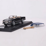 1:64 Corniche IV Black Luxury Convertible Alloy Diecast Model Car Collectible
