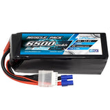 NHX Muscle Pack 6S 22.2V 6500mAh 100C Lipo Battery w/ EC3 Connector Battery