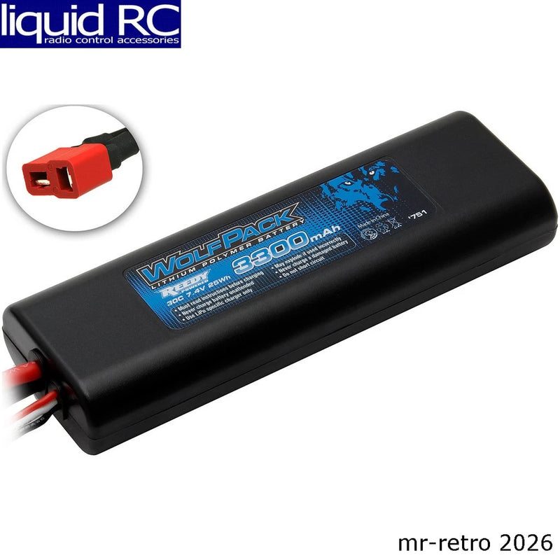 Associated 751 Wolfpack LiPo 2s 7.4v 3300mah 30c T-plug style connector Battery