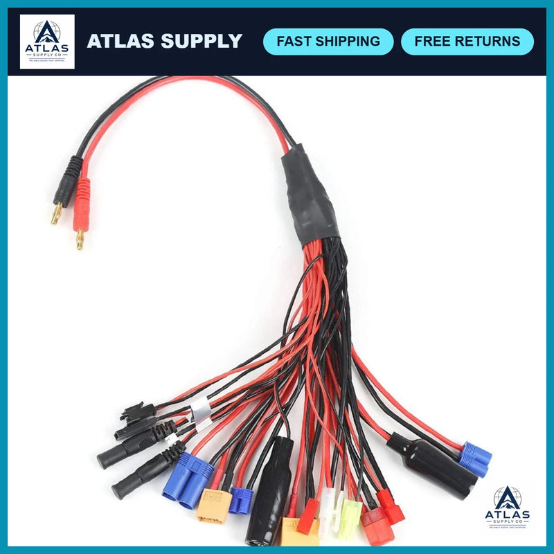 Multi Plug RC Lipo Battery Charger Adapter - 20 in 1 Squid Connector for TRX, EC Battery