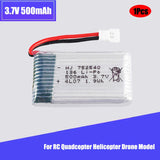 752540 3.7V 20C 500mAh Rechargeable Li-Po Battery XH2.54 Plug for Aircraft Model