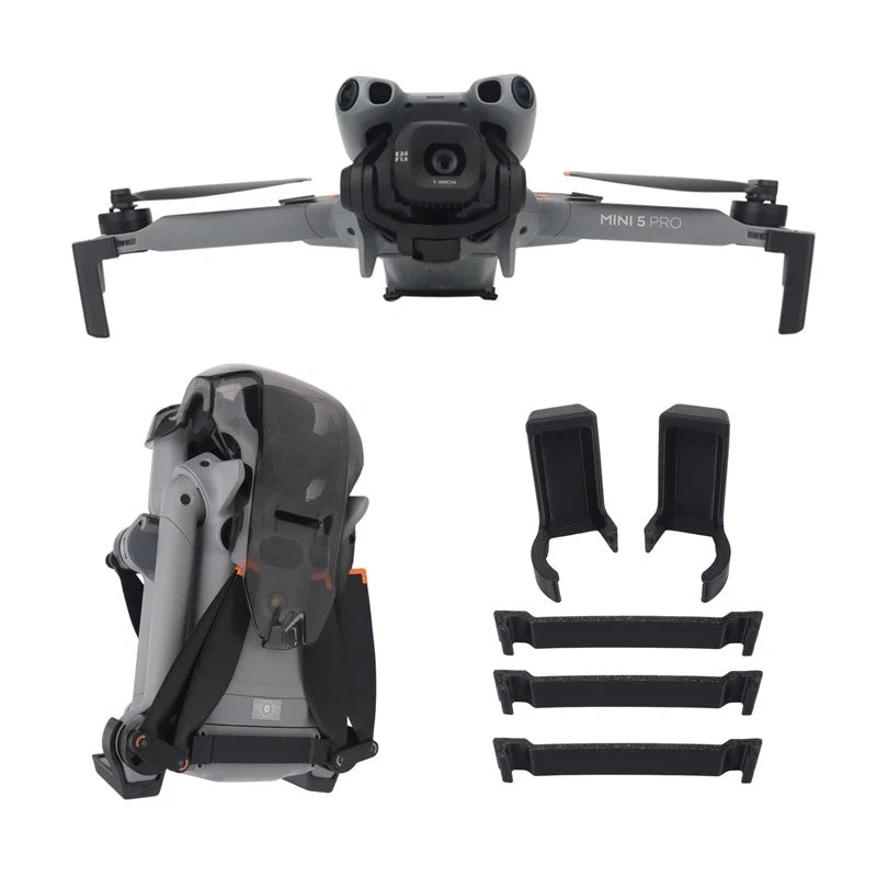 Drone landing gear and propeller blade fixed buckles with four black bracket pieces