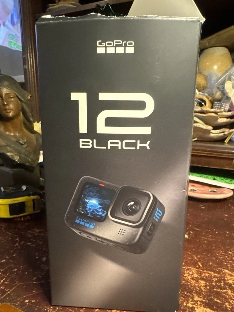 GoPro HERO12 Black Action Camera NEW OPEN BOX w/ Cable Mount Box 5.3K