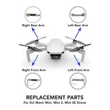 DJI Mavic Mini replacement drone arms: front/back left/right with spare arm pieces