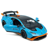 1/40 Lamborghini Huracan STO Model Car Diecast Toy Cars Toys for Boys Kids Blue