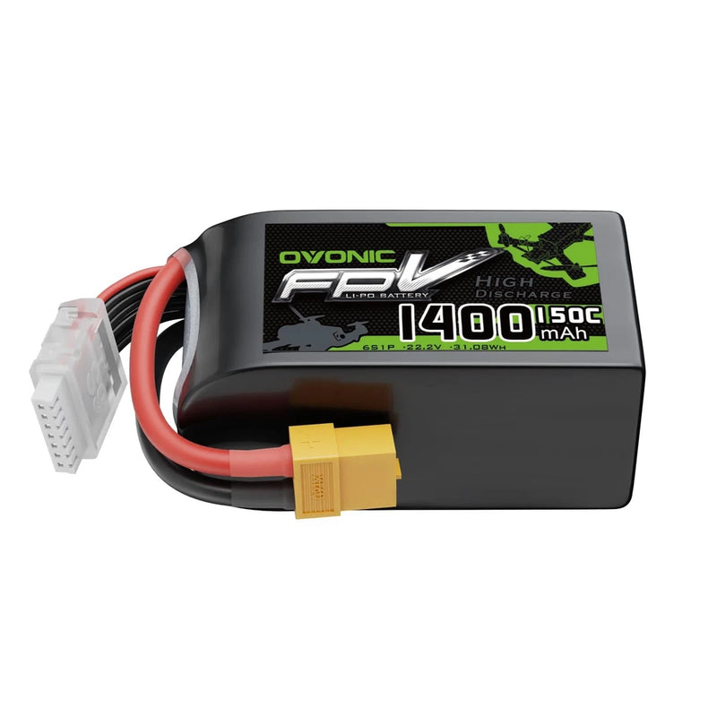 OVONIC 22.2V 150C 1400mAh 6S Lipo Battery with XT60 Plug Battery