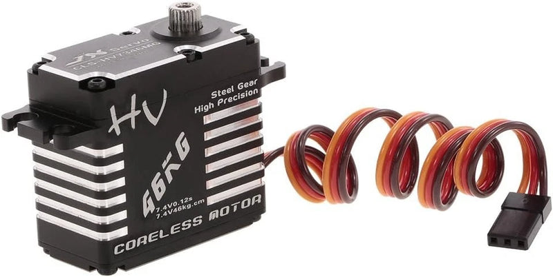 JX CLS-HV7346MG 46KG HV Steel Gear Full CNC Shell Coreless Servo for RC Car
