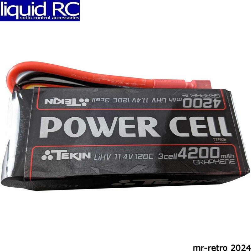 Tekin TT1609 11.4V 4200mAh 3S 120C Softpack LiHV Battery:T-Plug