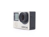 GoPro HERO4 action camera with front LCD screen and round lens