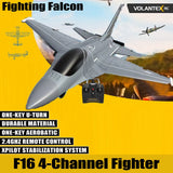 VOLANTEX RC Airplane 2.4G F16 4CH Fighting Falcon Flight Aerobatic Glider plane