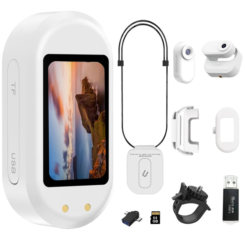 64GB 1080P Mini Body Camera, Thumb Size Wearable Action Body Cam, Hands Free ...