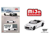 MINI GT BENTLEY MULLINER BACALAR CAR ZERO 1/64 DIECAST MODEL CAR WHITE MGT00544